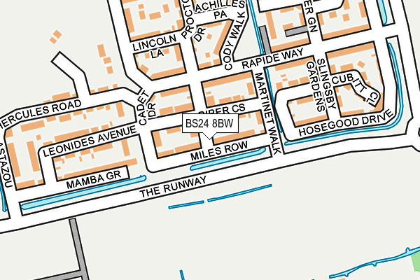 BS24 8BW map - OS OpenMap – Local (Ordnance Survey)
