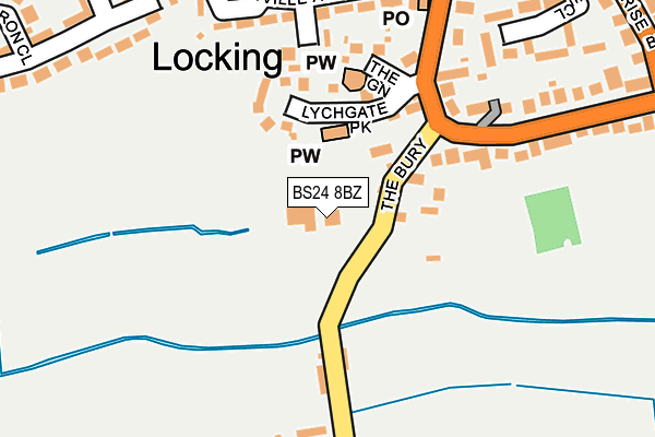 BS24 8BZ map - OS OpenMap – Local (Ordnance Survey)