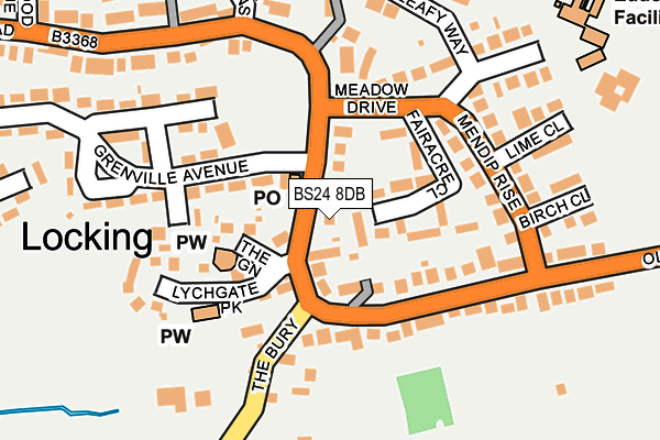 BS24 8DB map - OS OpenMap – Local (Ordnance Survey)