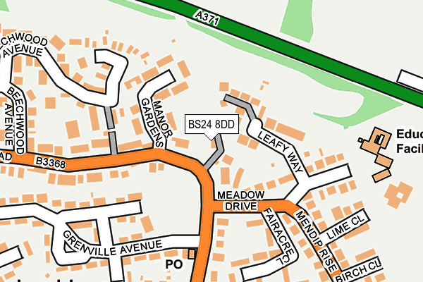 BS24 8DD map - OS OpenMap – Local (Ordnance Survey)