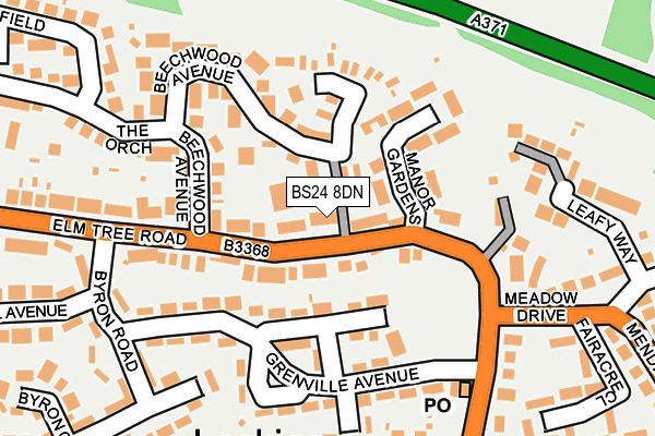BS24 8DN map - OS OpenMap – Local (Ordnance Survey)