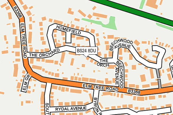 BS24 8DU map - OS OpenMap – Local (Ordnance Survey)