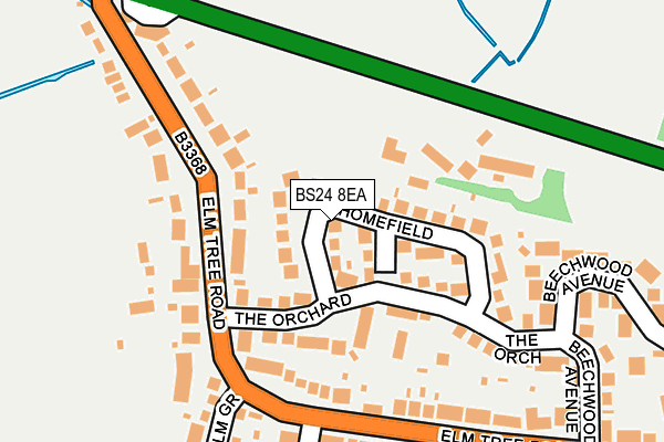 BS24 8EA map - OS OpenMap – Local (Ordnance Survey)