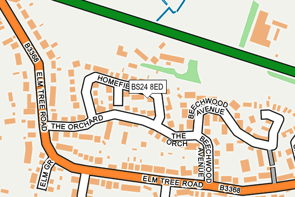 BS24 8ED map - OS OpenMap – Local (Ordnance Survey)