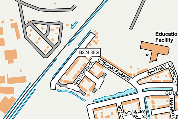 BS24 8EG map - OS OpenMap – Local (Ordnance Survey)