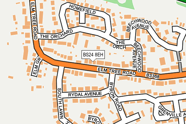 BS24 8EH map - OS OpenMap – Local (Ordnance Survey)