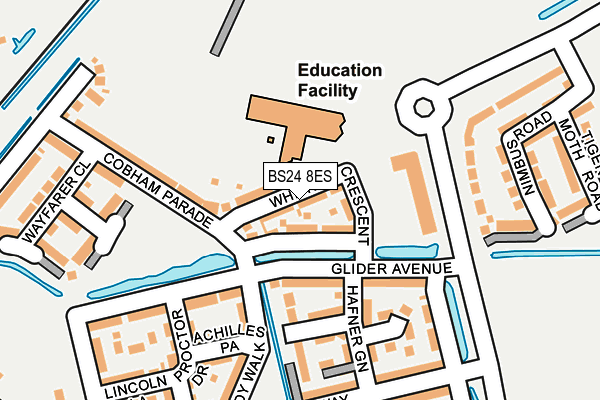 BS24 8ES map - OS OpenMap – Local (Ordnance Survey)