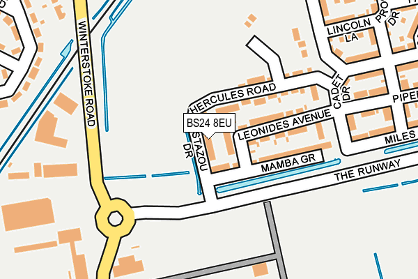 BS24 8EU map - OS OpenMap – Local (Ordnance Survey)