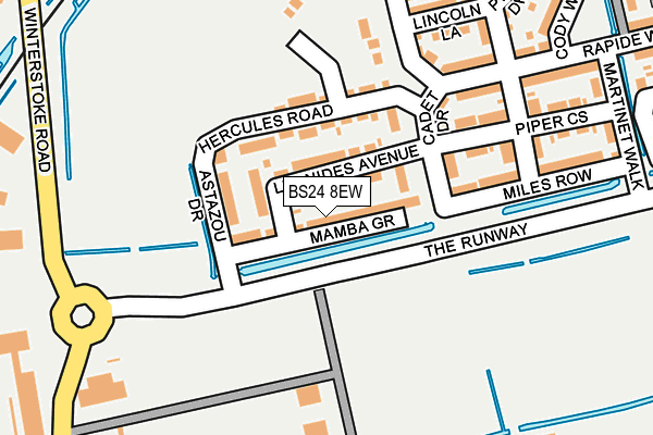 BS24 8EW map - OS OpenMap – Local (Ordnance Survey)