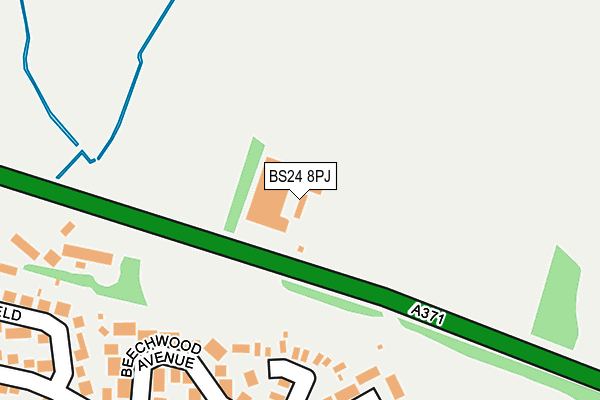 BS24 8PJ map - OS OpenMap – Local (Ordnance Survey)