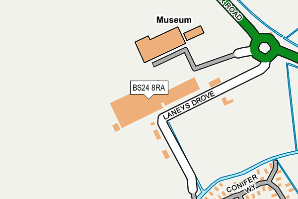 BS24 8RA map - OS OpenMap – Local (Ordnance Survey)
