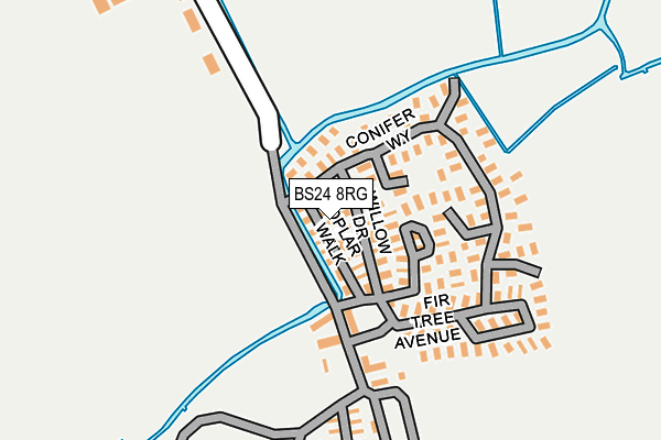 BS24 8RG map - OS OpenMap – Local (Ordnance Survey)