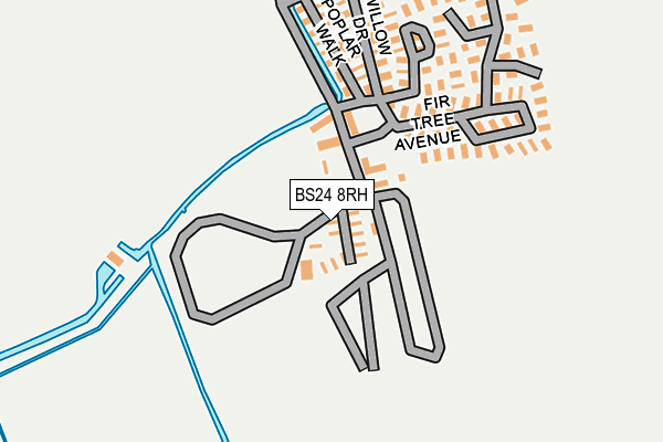 BS24 8RH map - OS OpenMap – Local (Ordnance Survey)