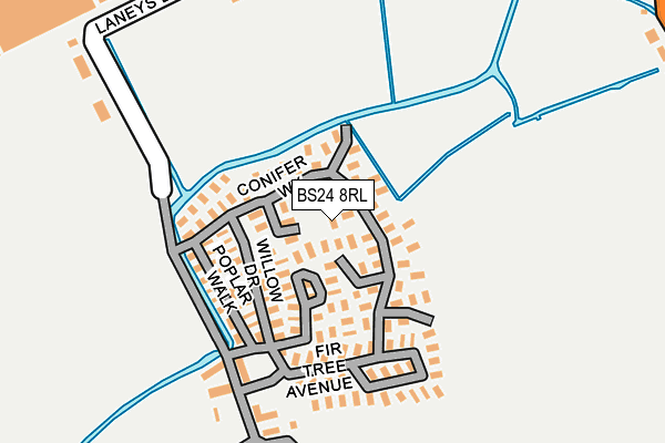 BS24 8RL map - OS OpenMap – Local (Ordnance Survey)