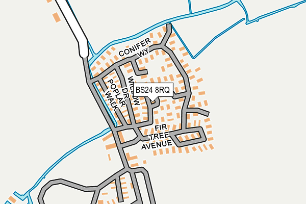 BS24 8RQ map - OS OpenMap – Local (Ordnance Survey)