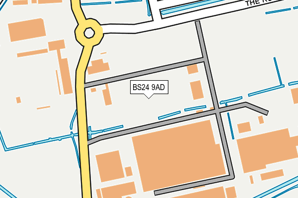 BS24 9AD map - OS OpenMap – Local (Ordnance Survey)