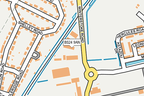 BS24 9AN map - OS OpenMap – Local (Ordnance Survey)