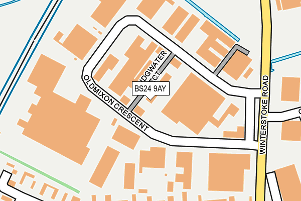 BS24 9AY map - OS OpenMap – Local (Ordnance Survey)