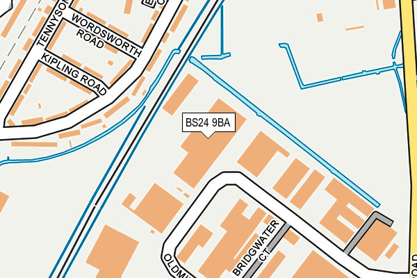 BS24 9BA map - OS OpenMap – Local (Ordnance Survey)