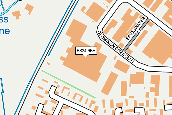 BS24 9BH map - OS OpenMap – Local (Ordnance Survey)