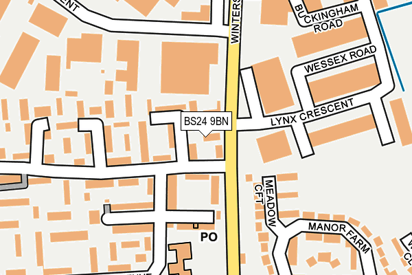 BS24 9BN map - OS OpenMap – Local (Ordnance Survey)