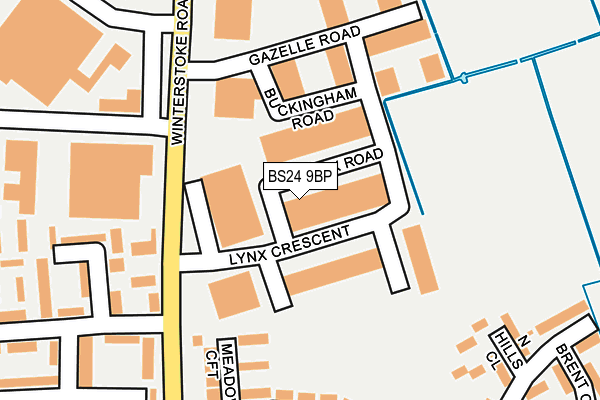 BS24 9BP map - OS OpenMap – Local (Ordnance Survey)