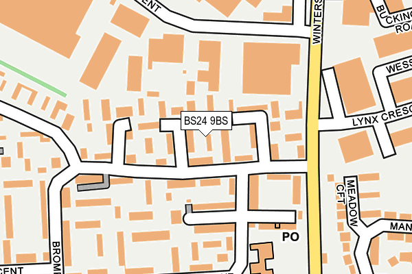 BS24 9BS map - OS OpenMap – Local (Ordnance Survey)