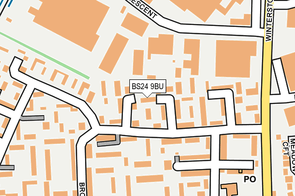 BS24 9BU map - OS OpenMap – Local (Ordnance Survey)