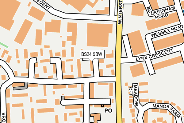 BS24 9BW map - OS OpenMap – Local (Ordnance Survey)