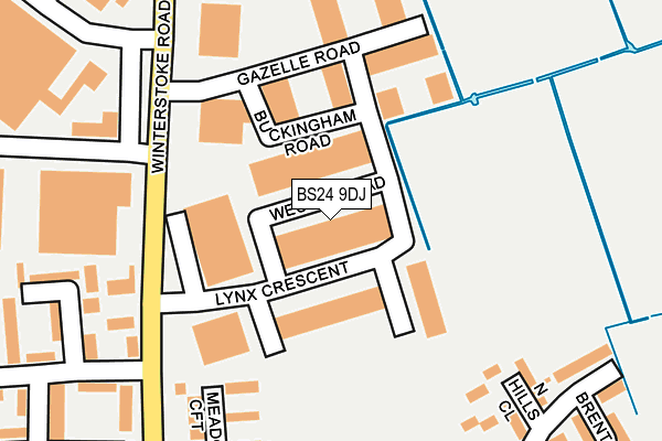 BS24 9DJ map - OS OpenMap – Local (Ordnance Survey)