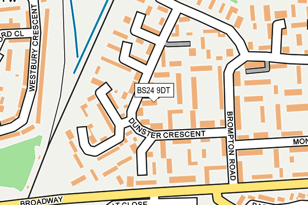 BS24 9DT map - OS OpenMap – Local (Ordnance Survey)