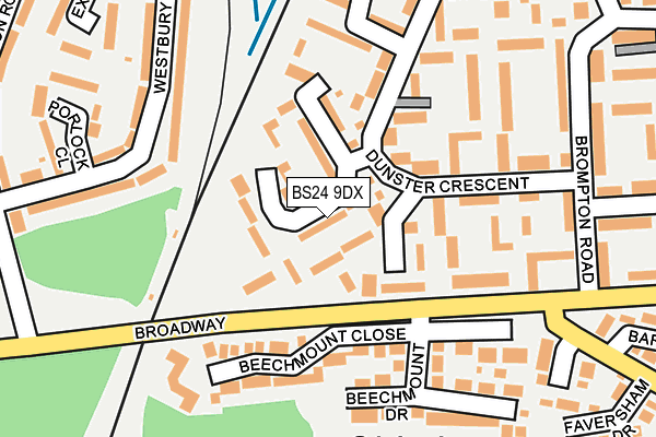 BS24 9DX map - OS OpenMap – Local (Ordnance Survey)