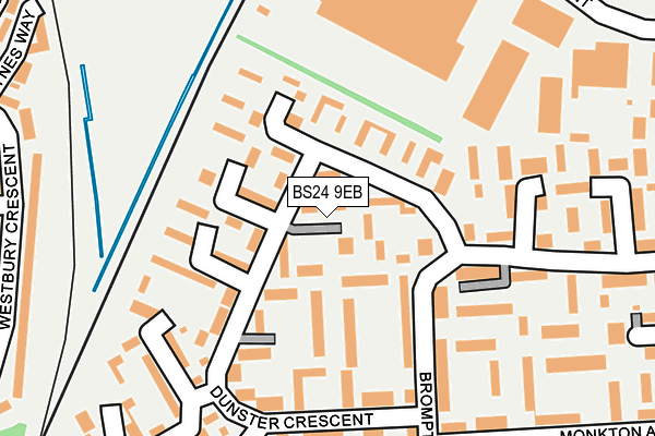 BS24 9EB map - OS OpenMap – Local (Ordnance Survey)
