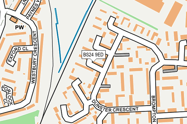 BS24 9ED map - OS OpenMap – Local (Ordnance Survey)