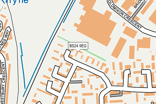 BS24 9EG map - OS OpenMap – Local (Ordnance Survey)
