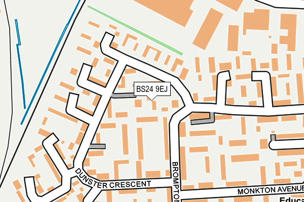BS24 9EJ map - OS OpenMap – Local (Ordnance Survey)
