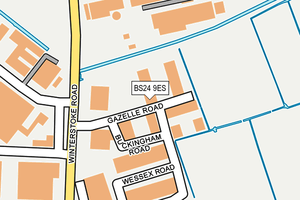 BS24 9ES map - OS OpenMap – Local (Ordnance Survey)