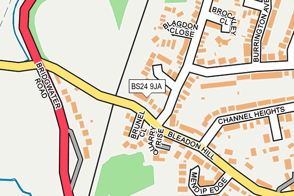 BS24 9JA map - OS OpenMap – Local (Ordnance Survey)