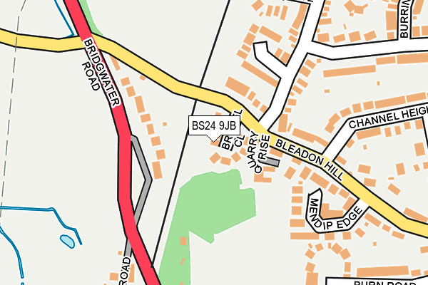 BS24 9JB map - OS OpenMap – Local (Ordnance Survey)