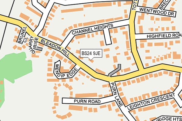 BS24 9JE map - OS OpenMap – Local (Ordnance Survey)