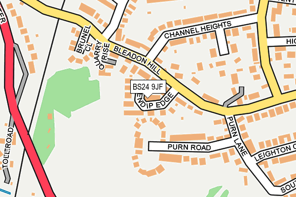 BS24 9JF map - OS OpenMap – Local (Ordnance Survey)