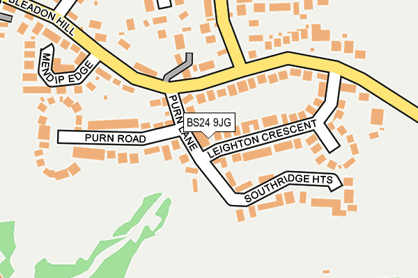 BS24 9JG map - OS OpenMap – Local (Ordnance Survey)