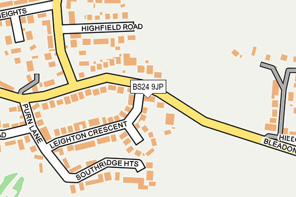 BS24 9JP map - OS OpenMap – Local (Ordnance Survey)