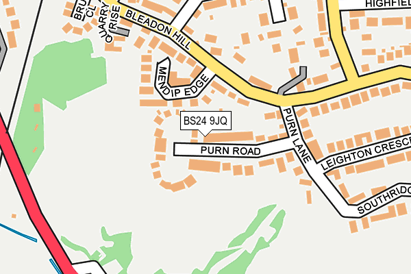 BS24 9JQ map - OS OpenMap – Local (Ordnance Survey)