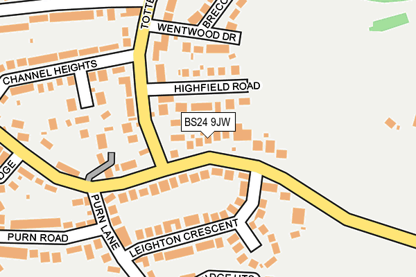 BS24 9JW map - OS OpenMap – Local (Ordnance Survey)