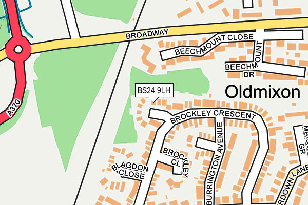 BS24 9LH map - OS OpenMap – Local (Ordnance Survey)