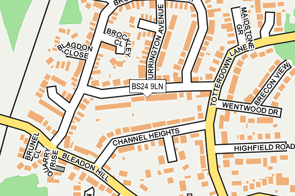 BS24 9LN map - OS OpenMap – Local (Ordnance Survey)