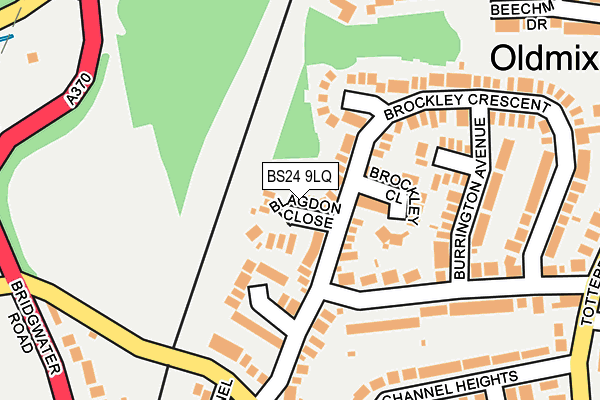 BS24 9LQ map - OS OpenMap – Local (Ordnance Survey)