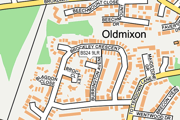 BS24 9LR map - OS OpenMap – Local (Ordnance Survey)