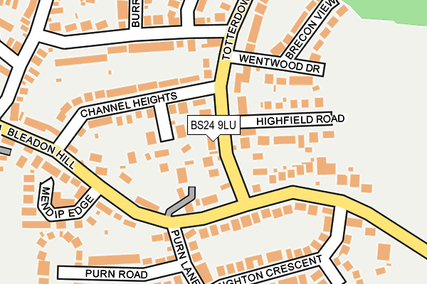 BS24 9LU map - OS OpenMap – Local (Ordnance Survey)